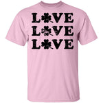 Love Love Love Shamrock T-Shirt CustomCat