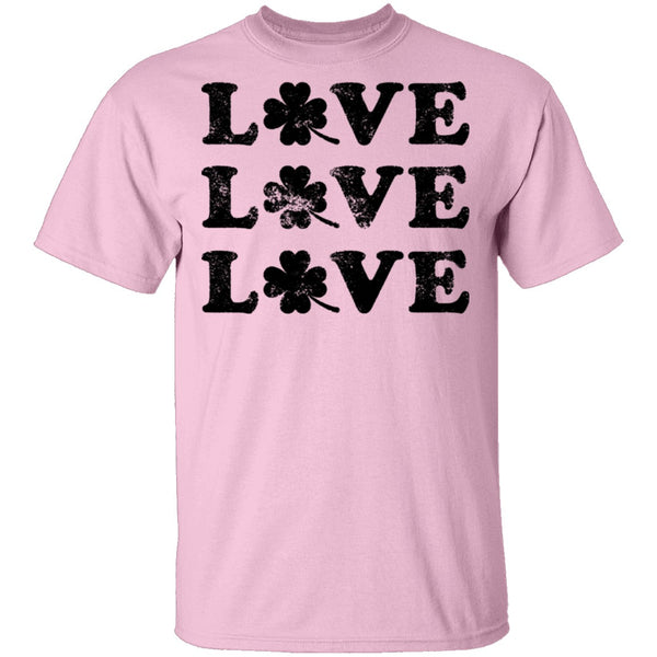 Love Love Love Shamrock T-Shirt CustomCat