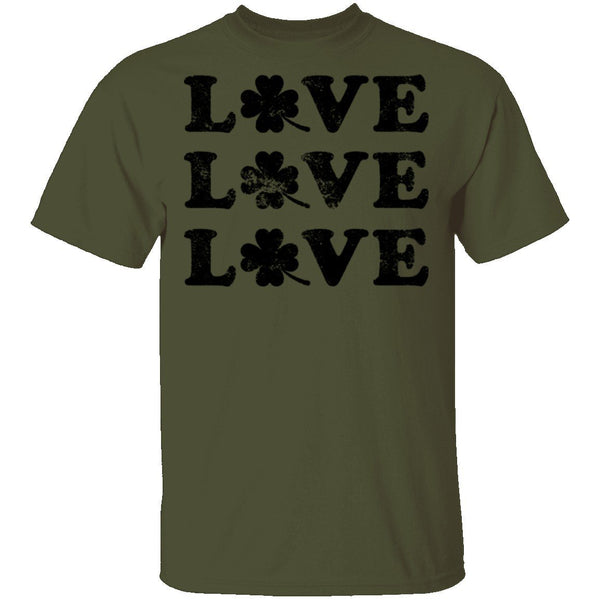 Love Love Love Shamrock T-Shirt CustomCat
