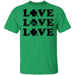 Love Love Love Shamrock T-Shirt CustomCat