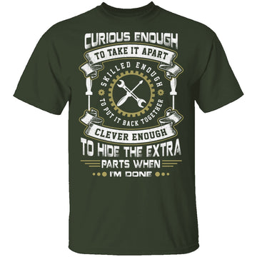 Mechanic Curious Enough T-Shirt CustomCat