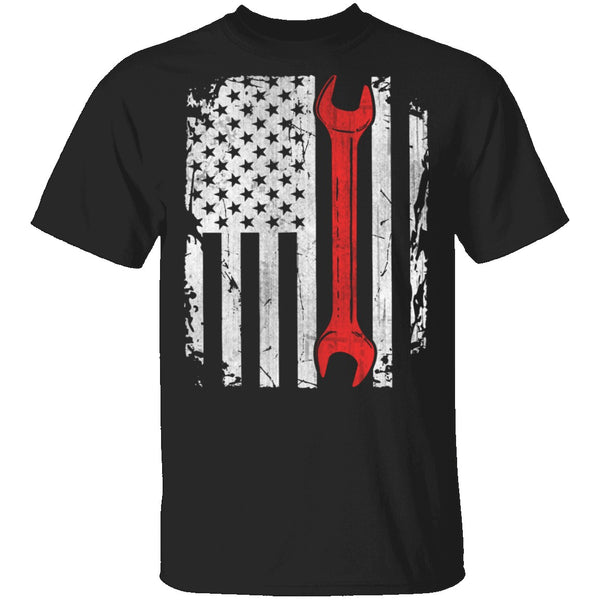 Mechanic Flag T-Shirt CustomCat