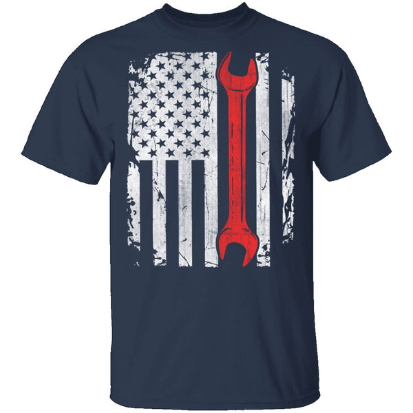 Mechanic Flag T-Shirt CustomCat