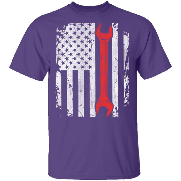 Mechanic Flag T-Shirt CustomCat