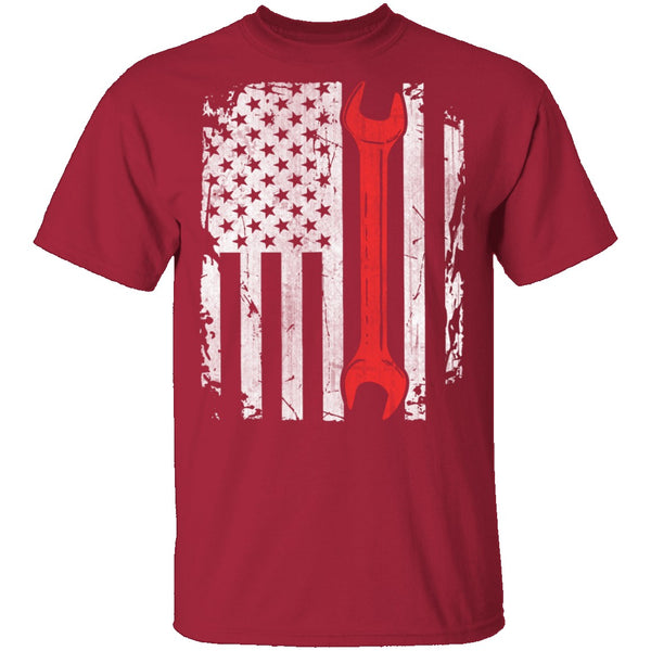 Mechanic Flag T-Shirt CustomCat