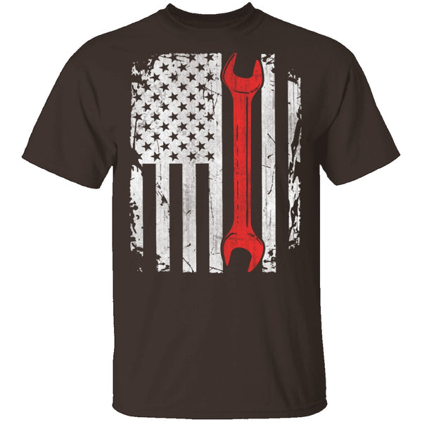 Mechanic Flag T-Shirt CustomCat