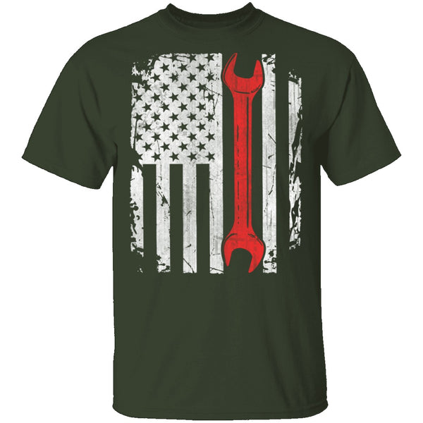 Mechanic Flag T-Shirt CustomCat