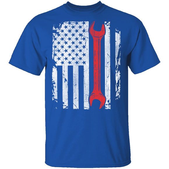 Mechanic Flag T-Shirt CustomCat