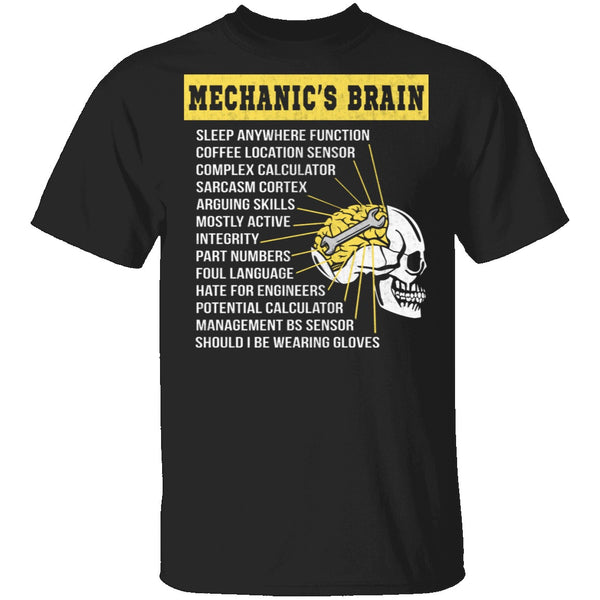 Mechanics Brain T-Shirt CustomCat