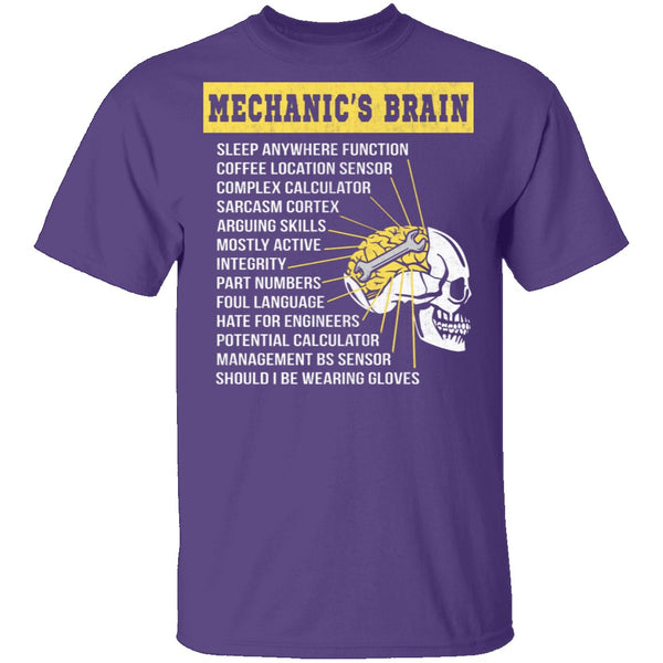 Mechanics Brain T-Shirt CustomCat