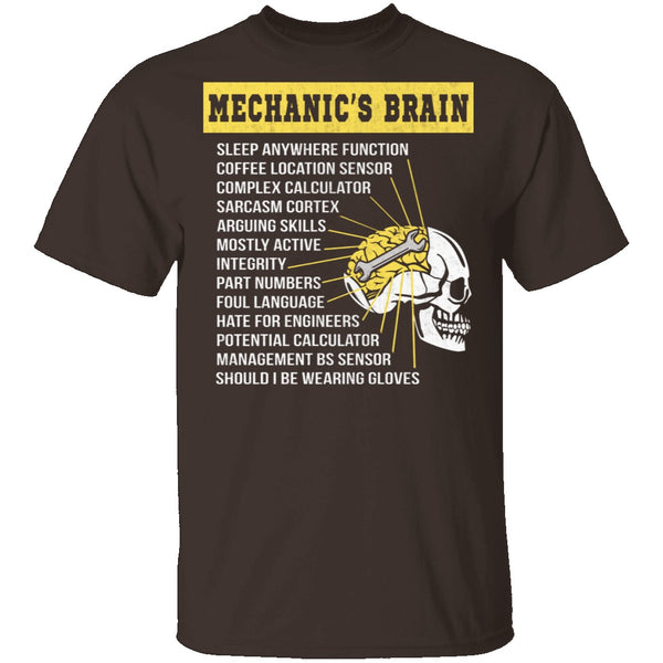 Mechanics Brain T-Shirt CustomCat