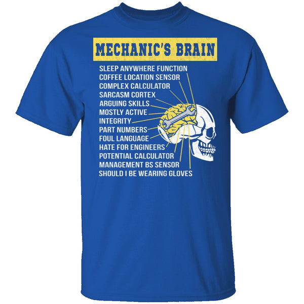Mechanics Brain T-Shirt CustomCat