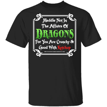 Meddle Not In The Affairs Of Dragons T-Shirt CustomCat