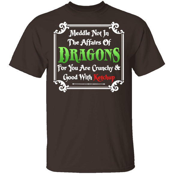 Meddle Not In The Affairs Of Dragons T-Shirt CustomCat