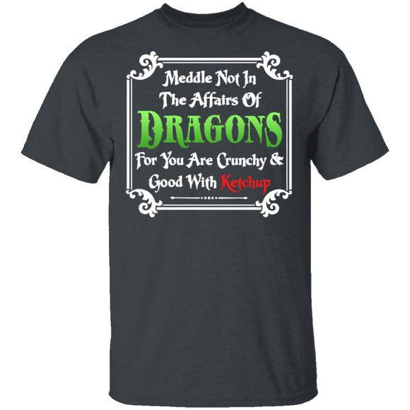 Meddle Not In The Affairs Of Dragons T-Shirt CustomCat
