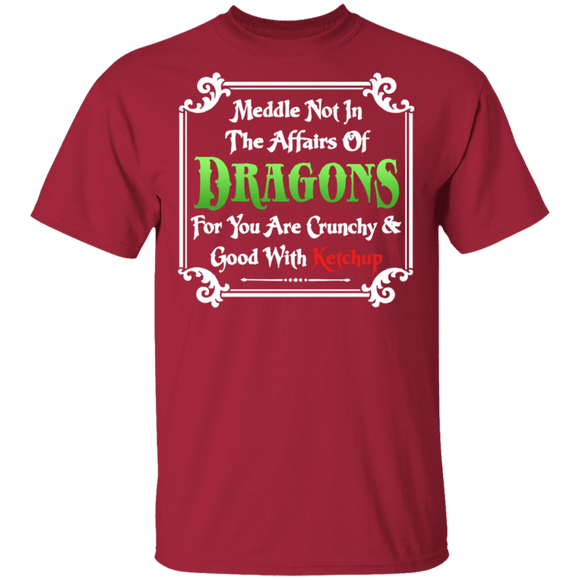 Meddle Not In The Affairs Of Dragons T-Shirt CustomCat