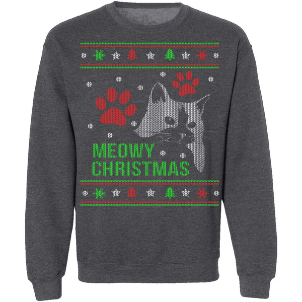 Meowy Christmas T-Shirt CustomCat