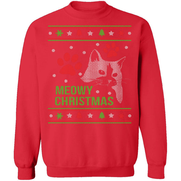 Meowy Christmas T-Shirt CustomCat