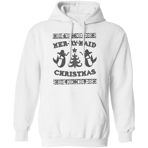Mer-Ry-Maid Christmas T-Shirt CustomCat