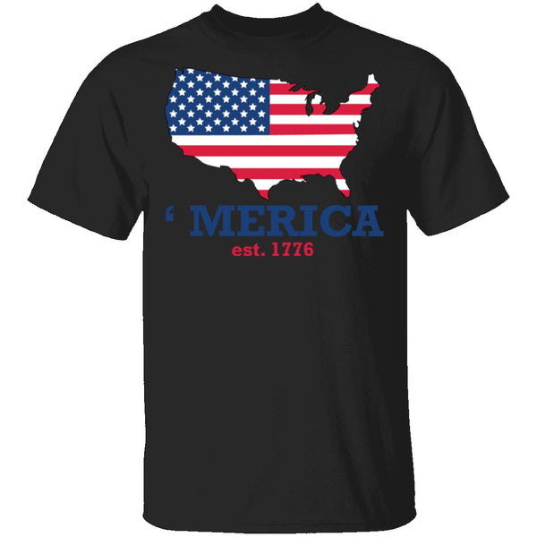 Merica Est 1776 T-Shirt CustomCat