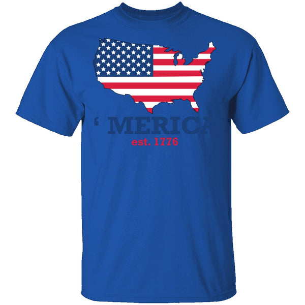 Merica Est 1776 T-Shirt CustomCat