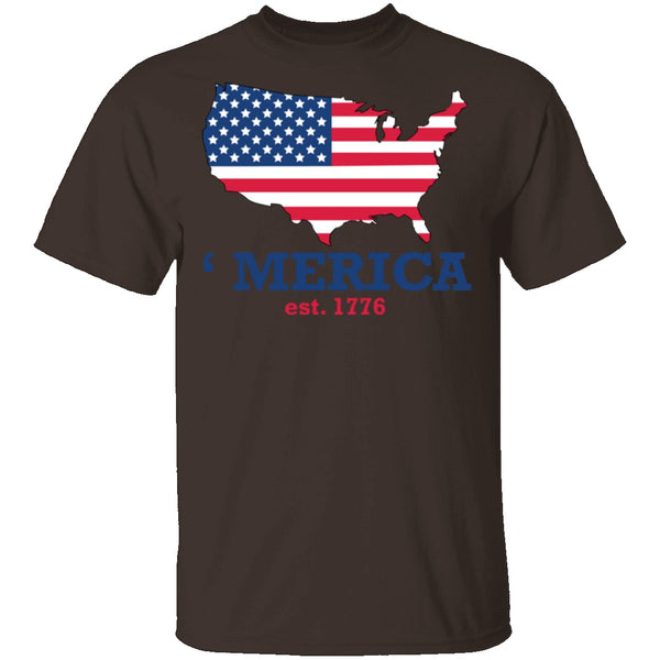 Merica Est 1776 T-Shirt CustomCat