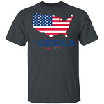 Merica Est 1776 T-Shirt CustomCat