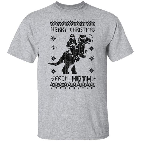 Merry Christmas From Hoth T-Shirt CustomCat