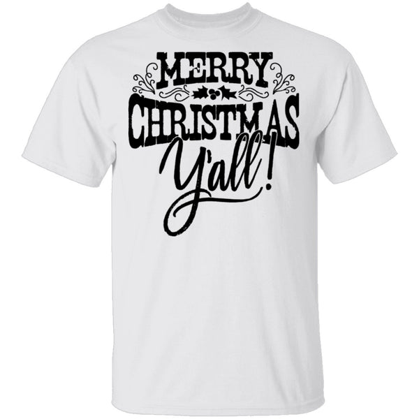 Merry Christmas Y'all T-Shirt CustomCat