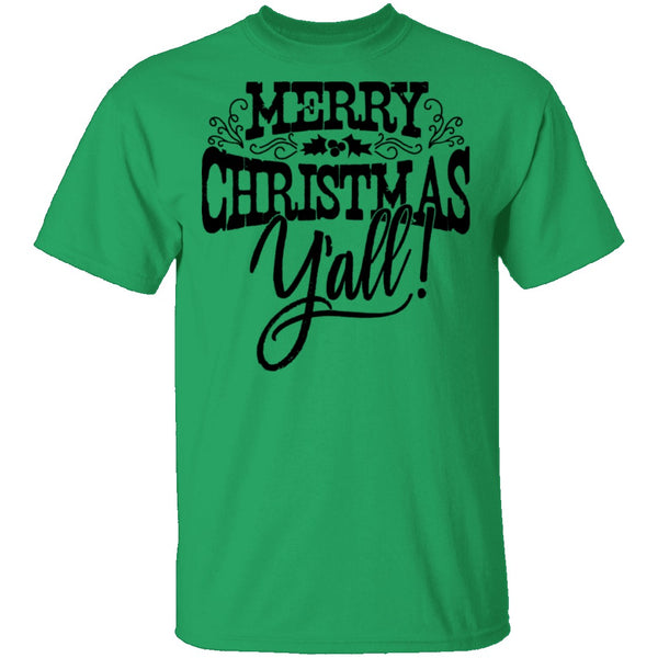 Merry Christmas Y'all T-Shirt CustomCat