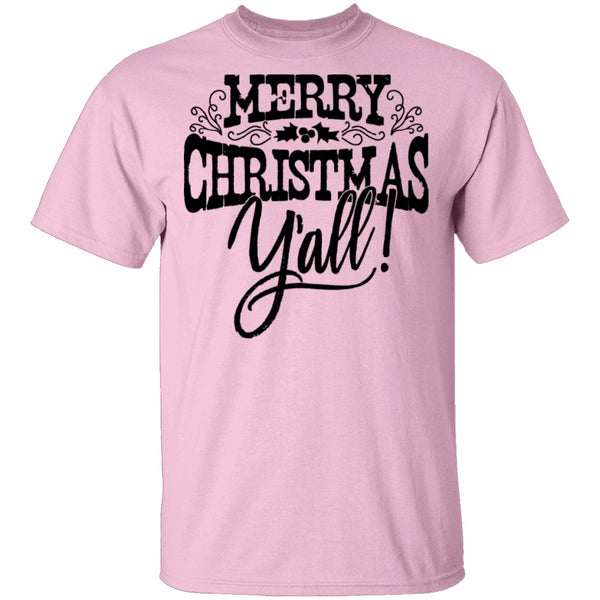 Merry Christmas Y'all T-Shirt CustomCat