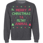 Merry Christmas Ya Filthy Animal T-Shirt CustomCat
