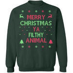 Merry Christmas Ya Filthy Animal T-Shirt CustomCat
