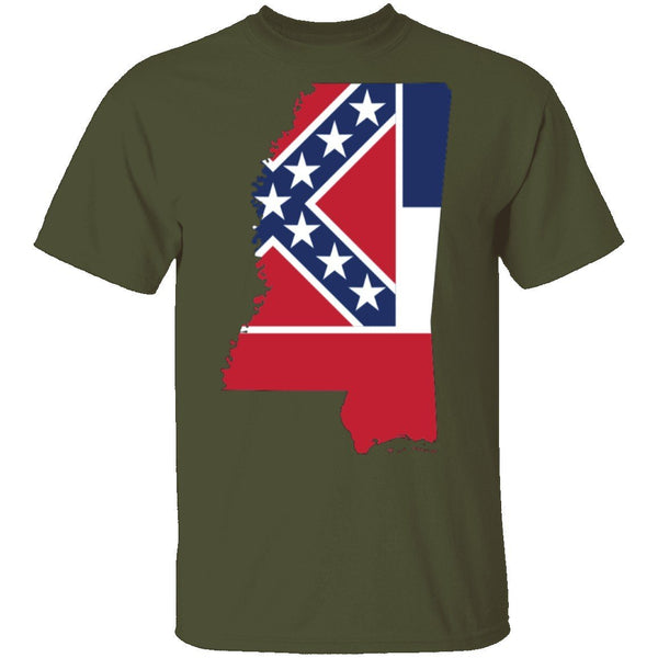 Mississippi Southern Flag T-Shirt CustomCat