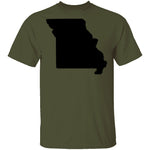 Missouri Black T-Shirt CustomCat