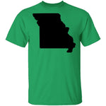 Missouri Black T-Shirt CustomCat