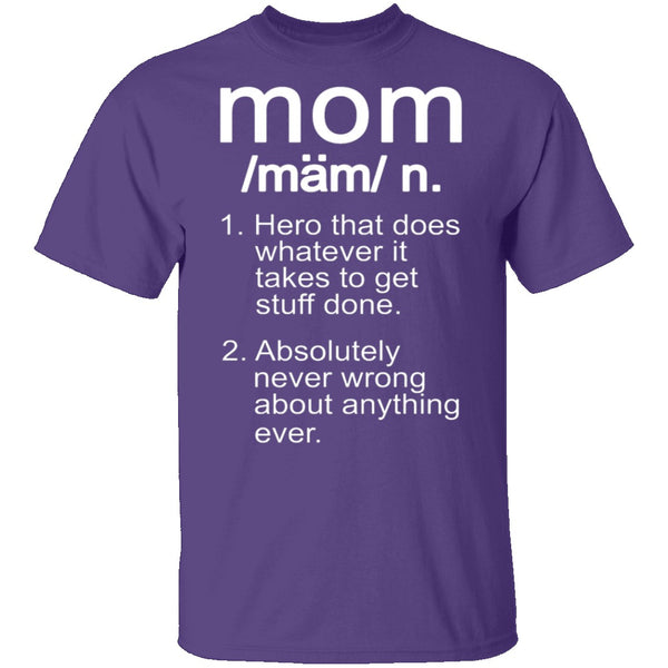 Mom Definition T-Shirt CustomCat