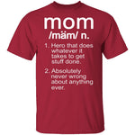 Mom Definition T-Shirt CustomCat