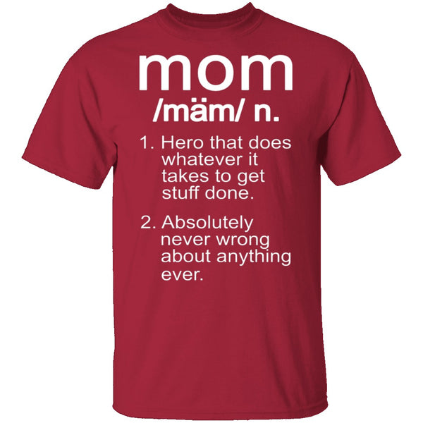 Mom Definition T-Shirt CustomCat
