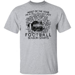 Most Of The Year I'm A Classy Respectful Lady Football Season Starts T-Shirt CustomCat
