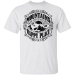Mountains Happy Place T-Shirt CustomCat