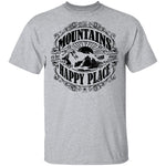 Mountains Happy Place T-Shirt CustomCat