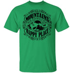 Mountains Happy Place T-Shirt CustomCat