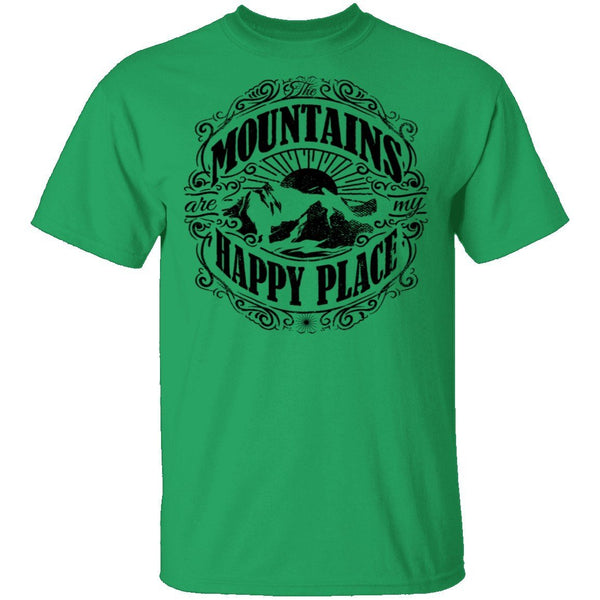 Mountains Happy Place T-Shirt CustomCat