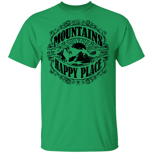 Mountains Happy Place T-Shirt CustomCat