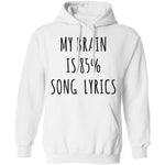 My Brain is 85% Song Lyrics T-Shirt CustomCat
