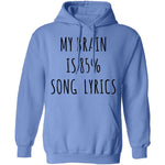 My Brain is 85% Song Lyrics T-Shirt CustomCat