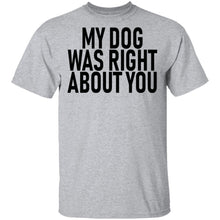 My Dog Was Right About You T-Shirt