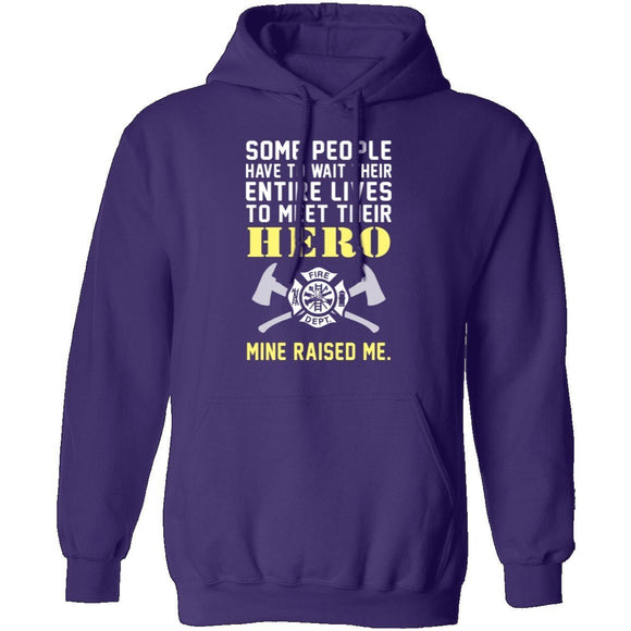 My Hero Raised Me Firefighter T-Shirt CustomCat