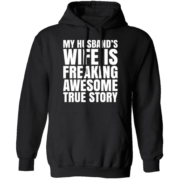 My Husband's Wife Is Awesome T-Shirt CustomCat
